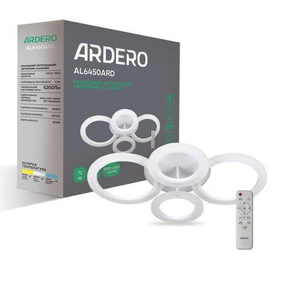 Люстра DECOR TM ARDERO AL6450ARD 72W 5200Lm 3000K-6500K+purple 605*405*115mm SOFT R 8100f фото