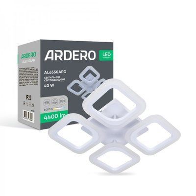 Люстра DECOR TM ARDERO AL6550ARD 40W 4400Lm 5000K 355*355*70mm белый MATEO 8365f фото