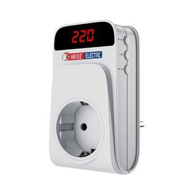 Реле напруги в розетку PROTEX-R 16А 165V-260V/1/120 HOROZ 131-001-0001-010 фото