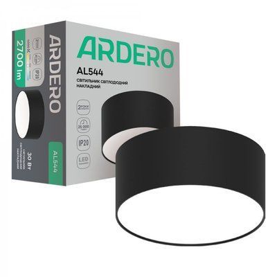 Світильник LED ARDERO AL544 30W чорний матовий 4000K IP20 120град 140*60мм ARD 8594f фото
