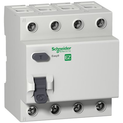 Диференційне реле, ПЗВ 4п 63A 30mA, AC, Schneider Electric Easy9 EZ9R34463 фото