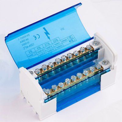 Шина нулевая на Din-рейку в пластиковом корпусе 2х11 125А TAKEL 502971TL фото