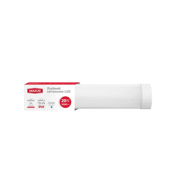 Лінійний вологозахищений світильник Maxus Batten Light 20w 5000K IP65 (580*73*25) 1-MBT-2050-PC фото