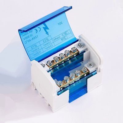 Шина нулевая на Din-рейку в пластиковом корпусе 2х7 125А TAKEL 502970TL фото