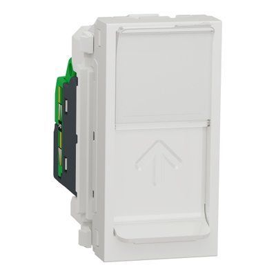 Розетка комп'ютерна RJ45, категорія 5e STP (екранована), 1 модуль, білий NU341218 фото
