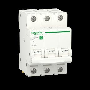 Автоматичний вимикач Schneider Electric Resi9, 3п, 10A, кат.B R9F02310 фото