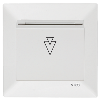 Вимикач картковий (без реле) VIKO Meridian білий VI-KO MERIDIAN 90970051-WH фото