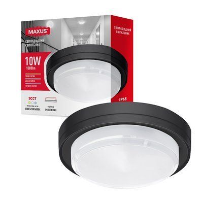 Світильник світлодіодний MAXUS MBH 10W 3CCT IP65 BL Circle 1-MBH-10W-BLC фото
