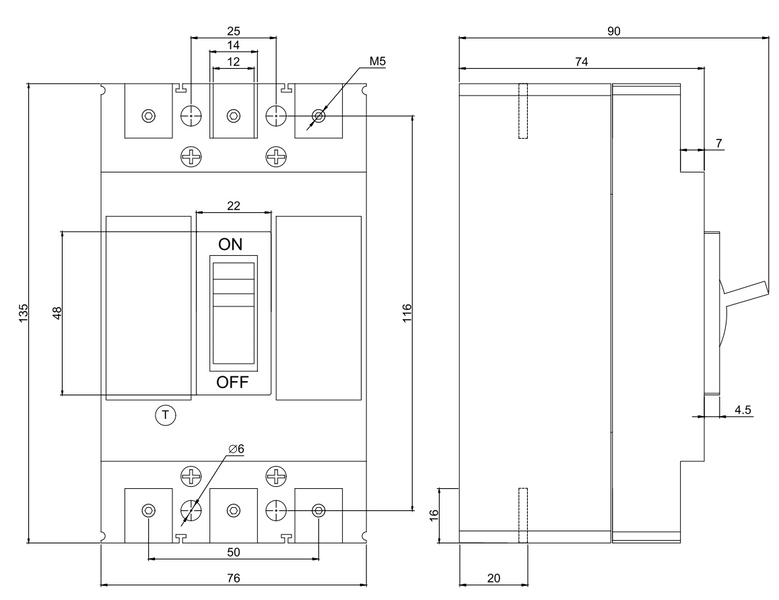 Автоматический выключатель FMC1/3U 8-12In 3P In=25А FMC13U0025 фото