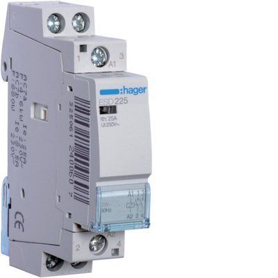 Контактор 25A, 2НВ, 24В, Hager ESD225 фото