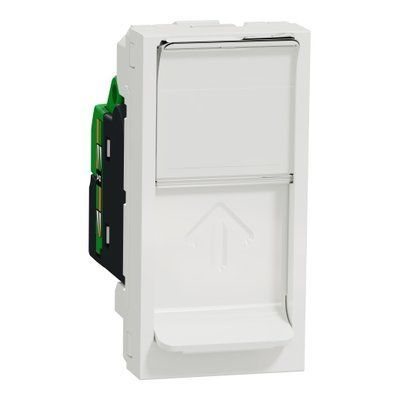 Розетка комп'ютерна RJ45, категорія 6 STP (екранована), 1 модуль, білий NU341618 фото