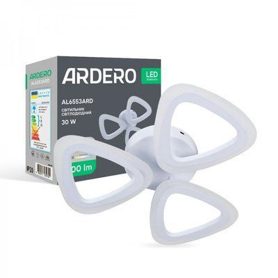 Люстра DECOR TM ARDERO AL6553ARD 30W 3200Lm 5000K 410*370*70mm белый CLOVER 8366f фото