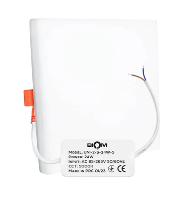 Светильник светодиодный Biom UNI-2-S24W-5 24Вт квадратный 5000К UNI-2-S24W-5 фото