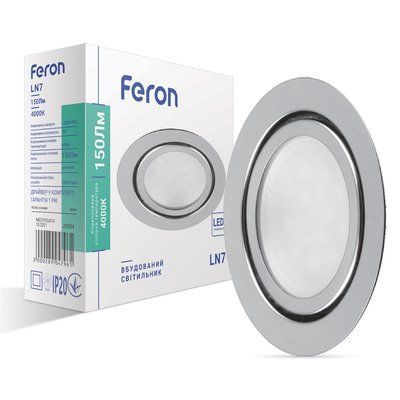 Світлодіодний світильник Feron LN7 3W хром 5846f фото