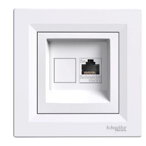 РОЗЕТКА КОМПЪЮТЕРНАЯ RJ45 UTP КАТ. 5Е БЕЛАЯ ASFORA EPH4300121 фото
