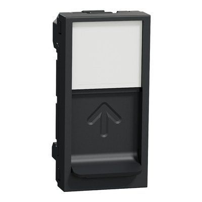 Центральна плата RJ45 для роз'ємів Keystone/Systimax, 1 модуль, антрацит NU946054 фото