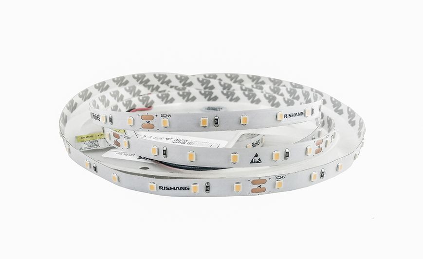 LED стрічка тепла біла 5,5Вт 24V 3000К (60) RN0860TC-B e-pcb, 530Lm WW (7486) IP33 RISHANG 13526SV фото