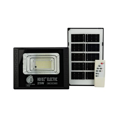 Прожектор на сонячній панелі SMD LED TIGER-25W 465Lm 6400K IP65 чорний HOROZ 068-012-0025-010 фото