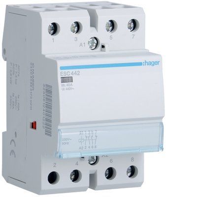 Контактор 40A, 2НВ+2НЗ, 230В, Hager ESC442 фото