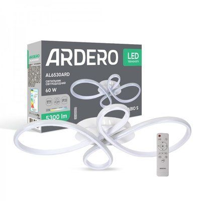 Люстра DECOR TM ARDERO AL6530ARD 60W 5300Lm 3000K-6000K 630*360*100mm белый FABIO S 8362f фото
