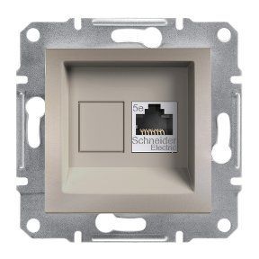РОЗЕТКА КОМПЪЮТЕРНАЯ RJ45 UTP КАТ. 5Е ASFORA БРОНЗА EPH4300169 фото