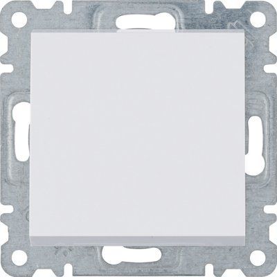 Выключатель 1-тактовый Lumina, белый, 10АХ/230В, Hager WL0110 фото