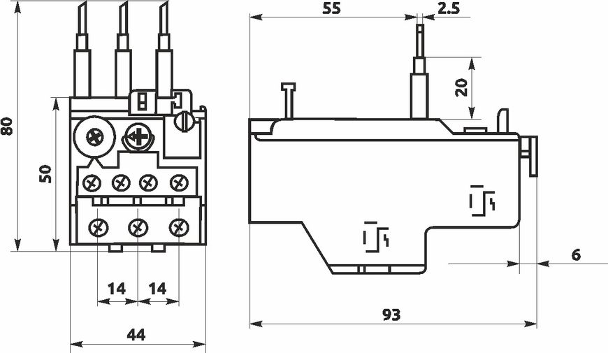 Реле теплове FTR 32B (вбудоване) 0.1-0.16А FTR32B00016 фото