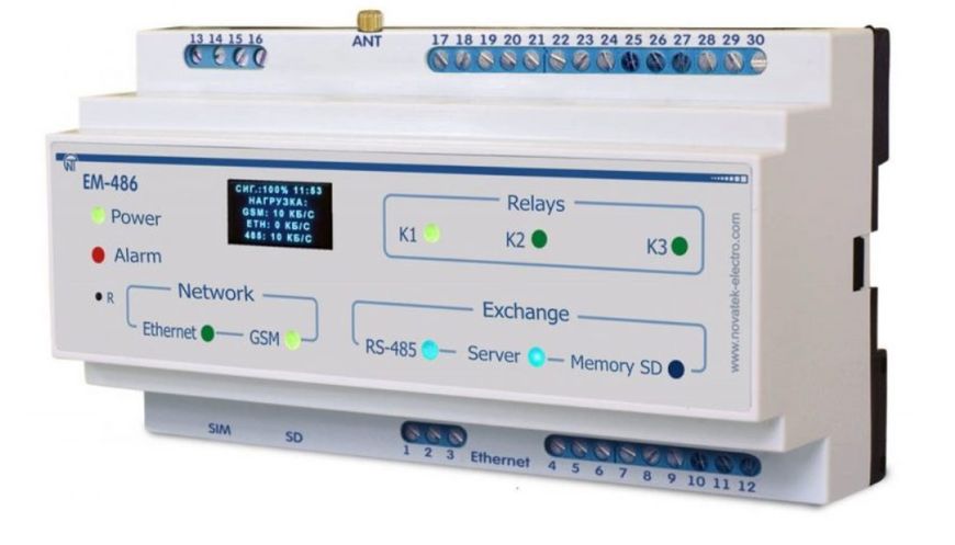 Контролер інтерфейсу MODBUS по мобільному зв'язку ЕM-486 NTEM48600 фото