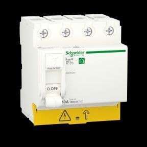 Дифференциальное реле, УЗО 4п 40A 100mA, AC, Schneider Electric Resi9 R9R52440 фото