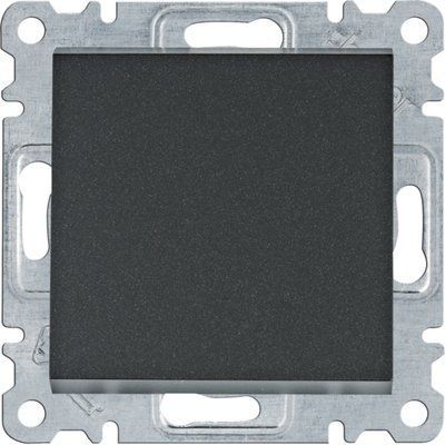Выключатель 1-тактовый Lumina, черный, 10АХ/230В, Hager WL0113 фото