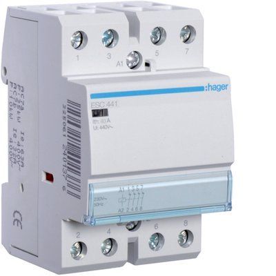 Контактор 40A, 4НЗ, 230В Hager ESC441 фото