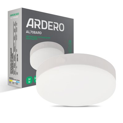 Світильник LED ARDERO AL708ARD коло накладний 32W 5000K 225*40mm 7813f фото