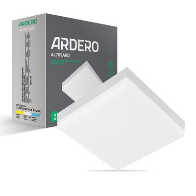 Светильник LED ARDERO AL709ARD квадратный накладной 18W 5000K 120*40mm 7815f фото