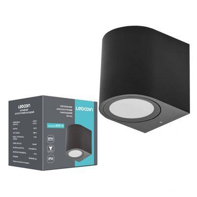 Світильник для архітект.підсвіч. Ledcoin DH144 230V без лампи 1*GU10, чорний 68*80*80mm IP54 LC 8765f фото