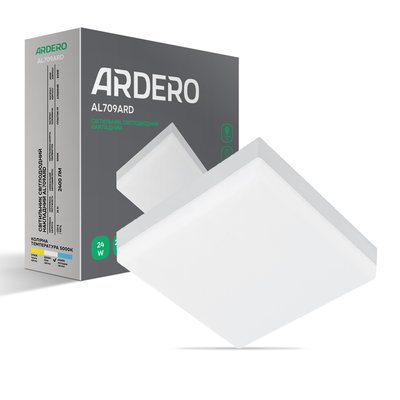 Світильник LED ARDERO AL709ARD квадратний накладний 24W 5000K 170*40mm 7816f фото