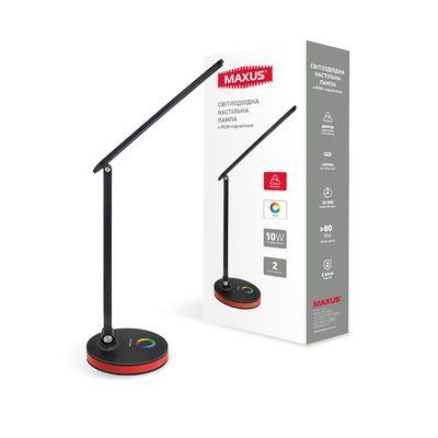 Лампа настольная MAXUS DL 10W 3CCT BL RGB 1-MDL-10W-BLRGB фото