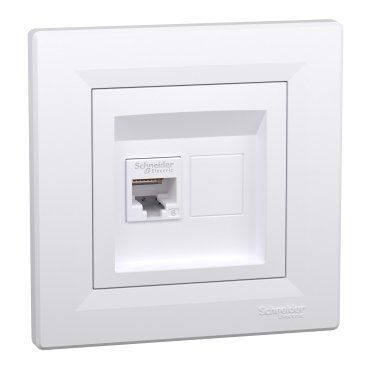 РОЗЕТКА КОМПЪЮТЕРНАЯ RJ45 UTP КАТ.6 БЕЛАЯ ASFORA EPH4700121 фото