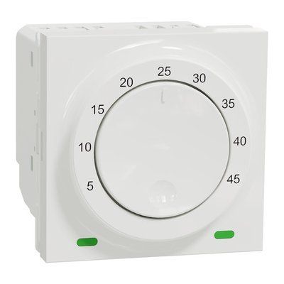 Термостат для теплої підлоги з датчиком, 10А, білий, Unica NEW NU350318 фото