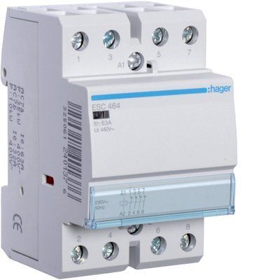 Контактор 63A, 4НЗ, 230В, 3м, Hager ESC464 фото