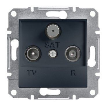 TV-R-SAT РОЗЕТКА 4dB ПРОХОДНАЯ ASFORA АНТРАЦИТ EPH3500271 фото