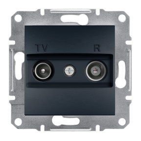 TV/R РОЗЕТКА КОНЦЕВАЯ ASFORA АНТРАЦИТ EPH3300171 фото