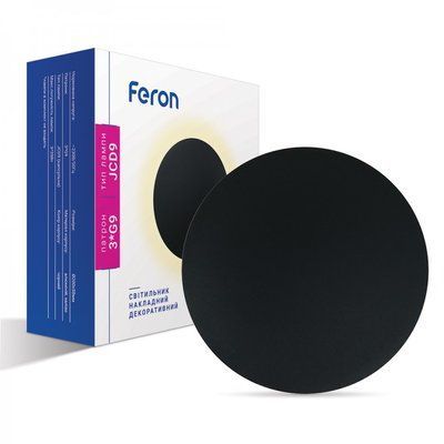 Светильник FERON AL8005 G9*3 черный, круглый, 200*56mm 7374f фото