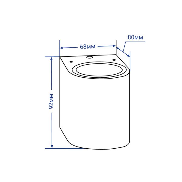 Светильник для архитектурной подсветки DH014 230V без лампы MR16/GU10, 68*92*80 черный 6163f фото