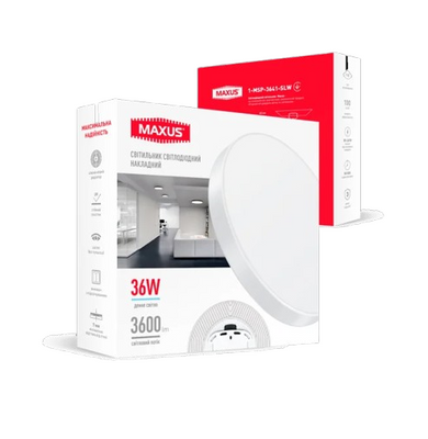 Светильник светодиодный MAXUS SP Ceiling 36W 4100K Circle Slim White 1-MSP-3641-SLW фото