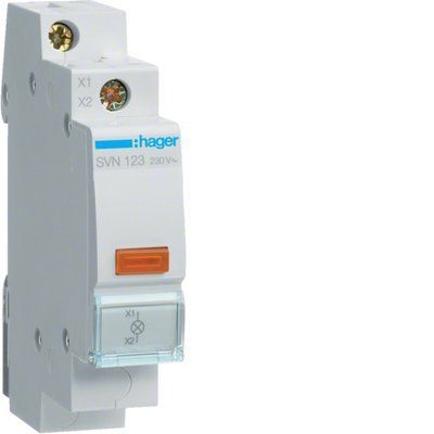 Индикатор Hager LED 230В, желтый, 1м SVN123 фото