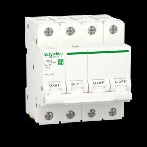 Автоматичний вимикач Schneider Electric Resi9, 4п, 25A, кат.C R9F12425 фото
