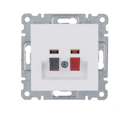 Розетка акустическая Lumina, белая, Hager WL3310 фото