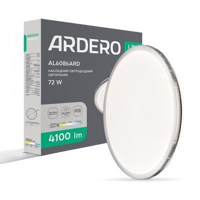 Люстра DECOR TM ARDERO AL6086ARD 72W круг белый 4100Lm 3000K-6500K 460*460*65mm MODA 8356f фото
