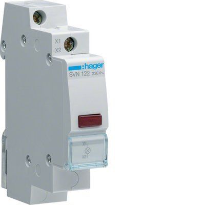 Индикатор Hager LED 230В, красный, 1м SVN122 фото