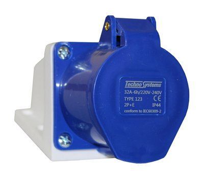 Розетка стаціонарна 2Р+PЕ 32А 220В IP44 (123) TNSy TNSy5500409 фото